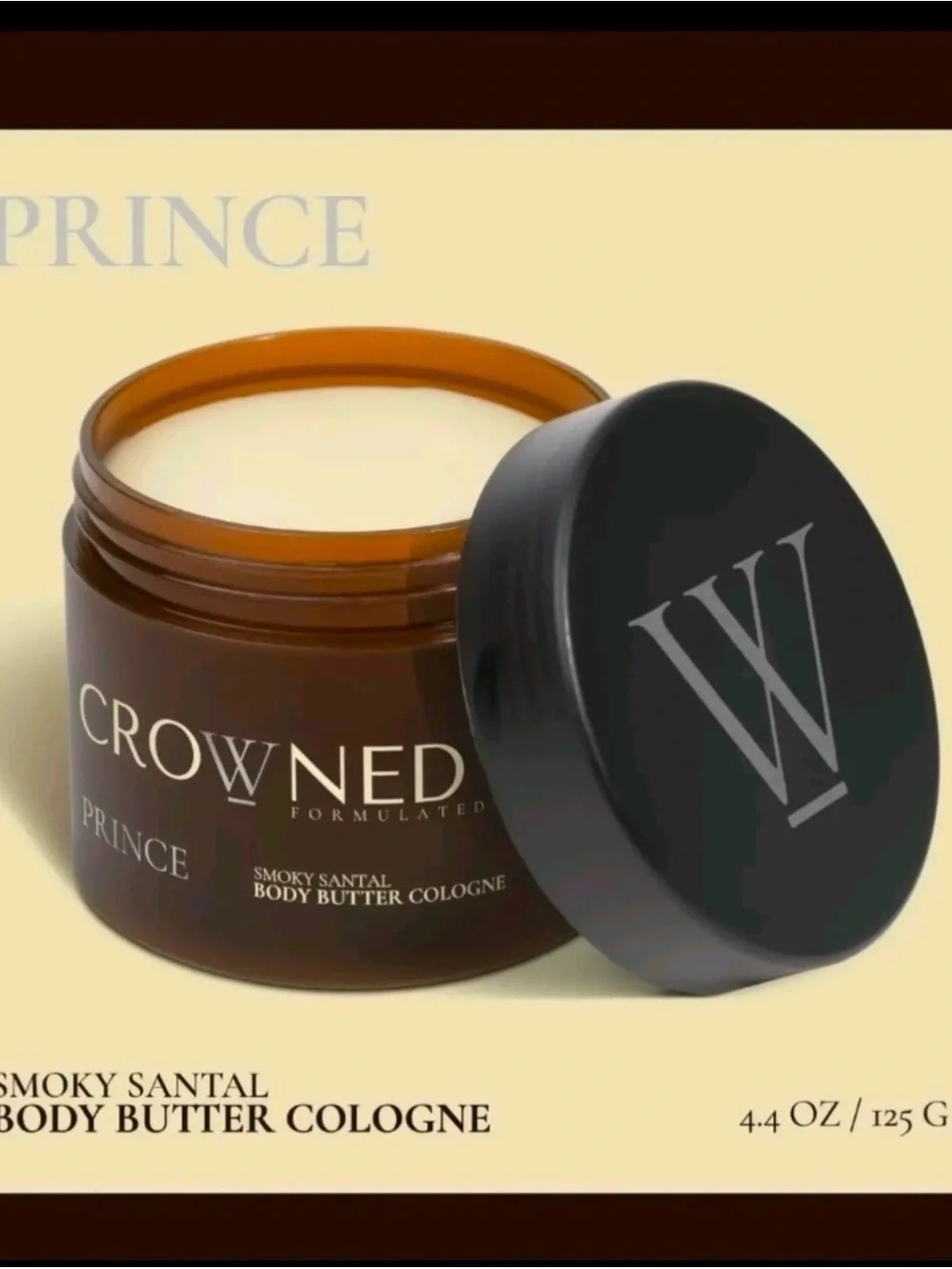 Crowned Skin Prince Smoky Santal Body Butter Cologne Men’s Fragrance